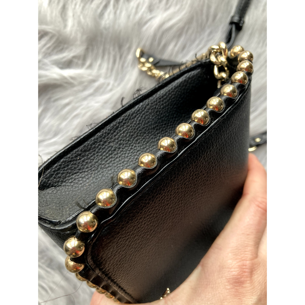 Victoria's Secret Purse Black Chain Strap Stud Crossbody Shoulder Bag Womens - Picture 4 of 12